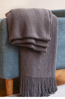 Seasonal Waffle-Knit Throw Blanket
