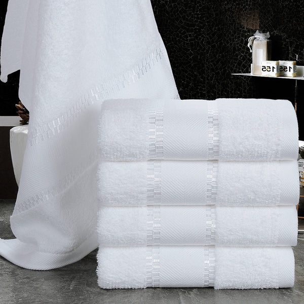 Light-Weight Crisp White Bath Towels